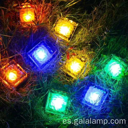 Elegantes luces de jardín solar con diseño de cristal